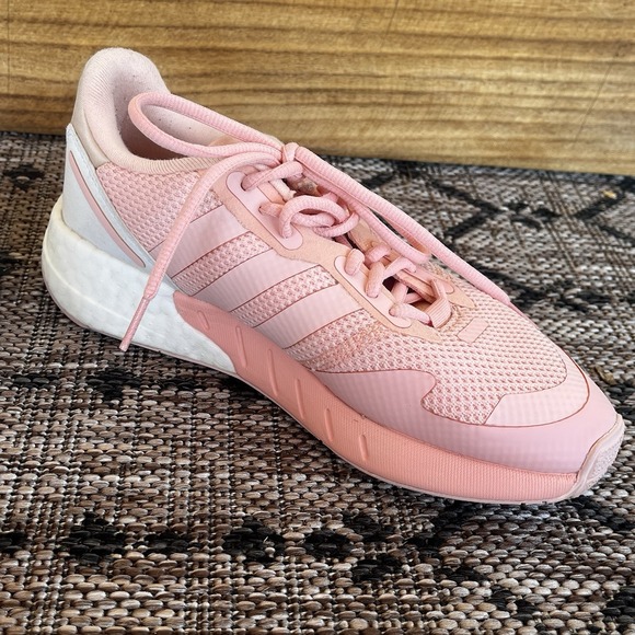 Adidas ZX 1K Boost Women's‎ Size 6 Peach Pink Hi‑Tail H6903R Running Shoes - Picture 8 of 11